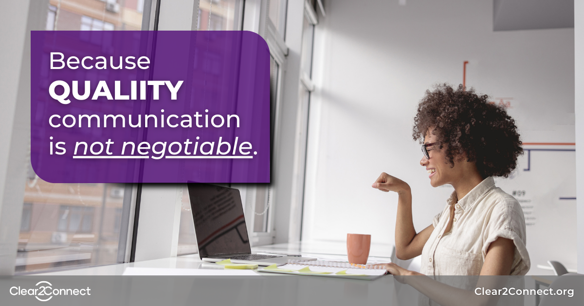 Quality communication is not negotiable graphic